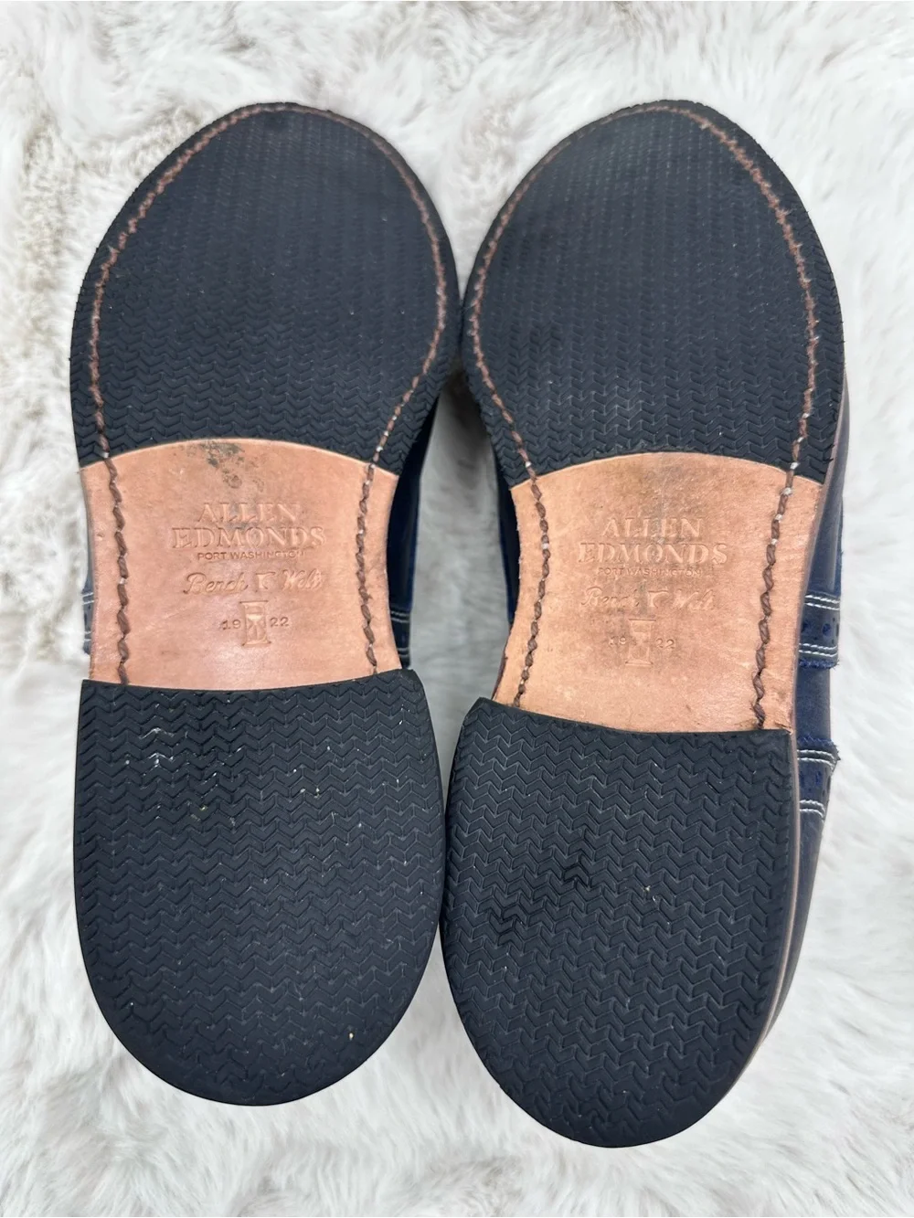 Allen Edmonds Tinsel Avenue Cap-Toe Oxford Dress Shoe Navy Lmt Edition 8 E